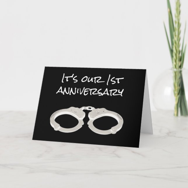 IT'S ***OUR 1st ANNIVERSARY*** WANT TO CELEBRATE? Card (Front)