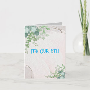 "it's Our 5th" Wedding Anniversary Card