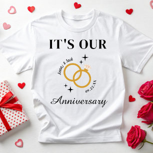 It's Our Anniversary Vibes Couple Wedding Gift T-Shirt