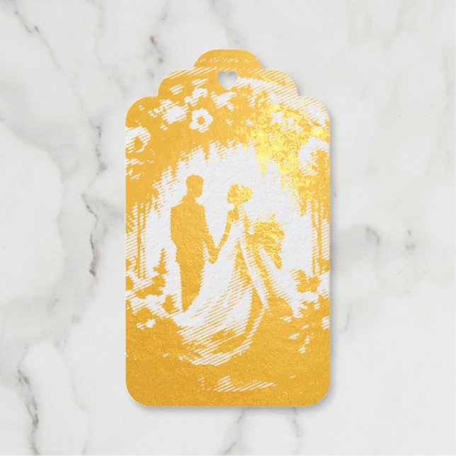 It's Our Wedding Day Wedding Foil Gift Tag (Front)