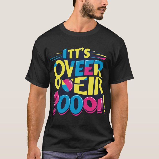 "It's Over 9000!" Retro T-Shirt Design (Front)