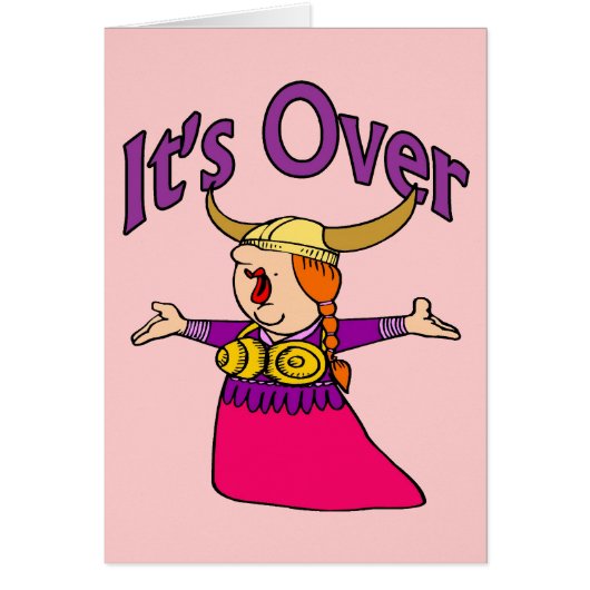 It's Over Opera Singer Cards (Front)