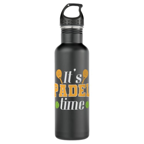Its Padel Time Tennis Sport Stainless Steel Water Bottle