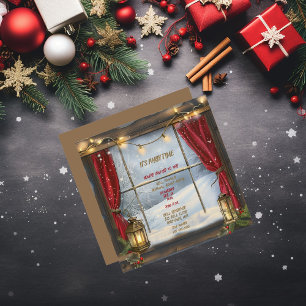 It's Party Time Christmas Party Invitation