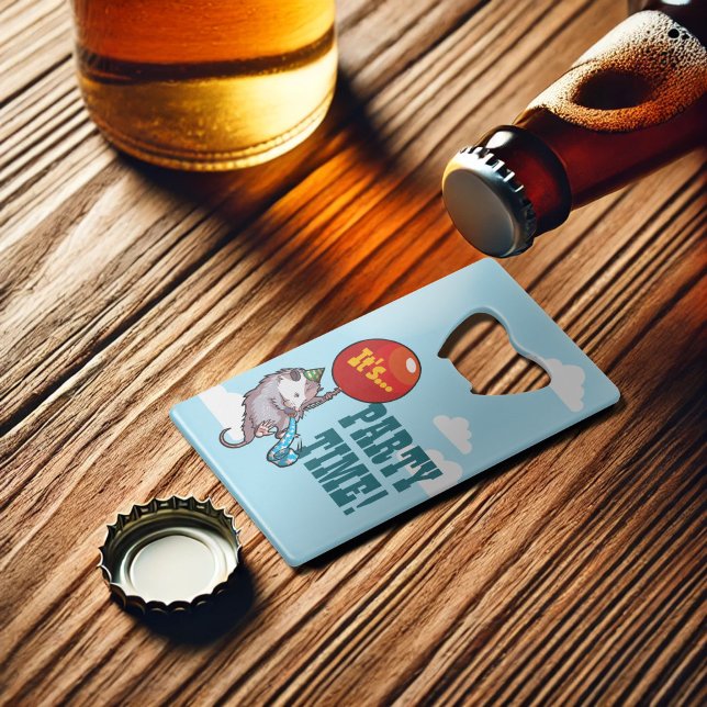 It's PARTY TIME! Floating Opossum Balloon Possum Credit Card Bottle Opener (Creator Uploaded)