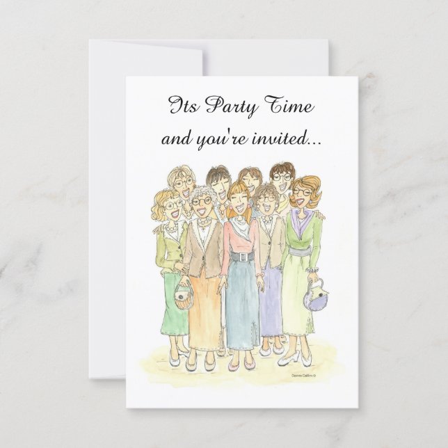 It's party time Friends Invitation (Front)