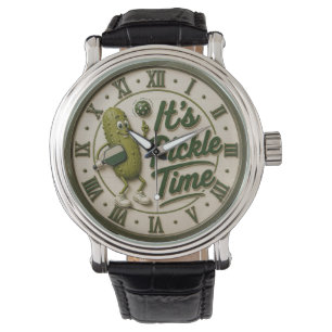 It's Pickle Time Cute Pickle Character Watch