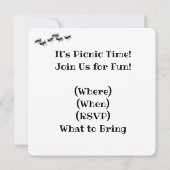 It's Picnic Time! Red Checkered Table Cloth w/Ants (Back)