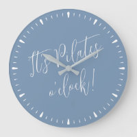 It's Pilates O' Clock Fun Blue Script Workout Time