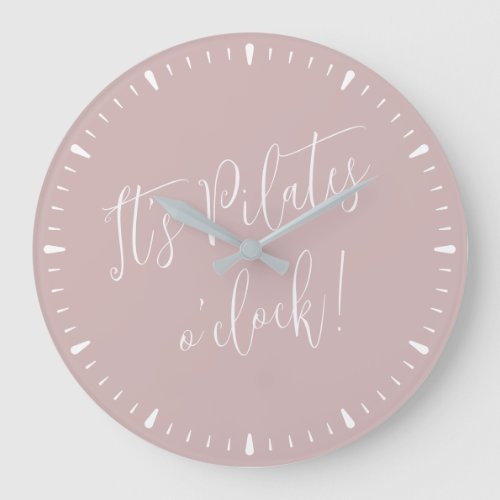 Its Pilates O Clock Fun Pink Script Wall Clock