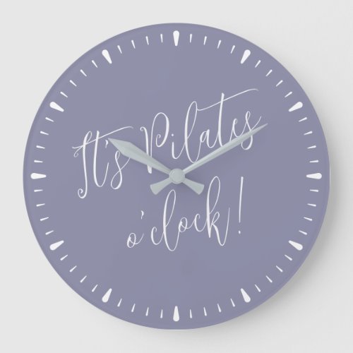 Its Pilates O Clock Fun Purple Script Wall Clock