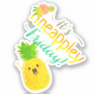 It's Pineappley Friday - Punny Garden Sticker