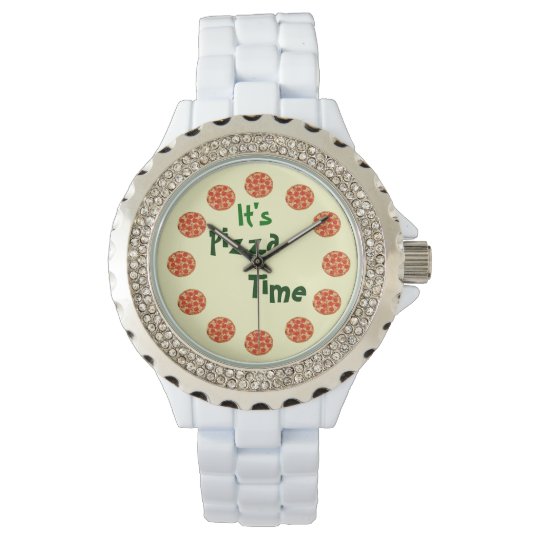 It's Pizza Time Funny Wrist Watch