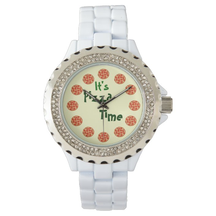 It's Pizza Time Funny Wrist Watch