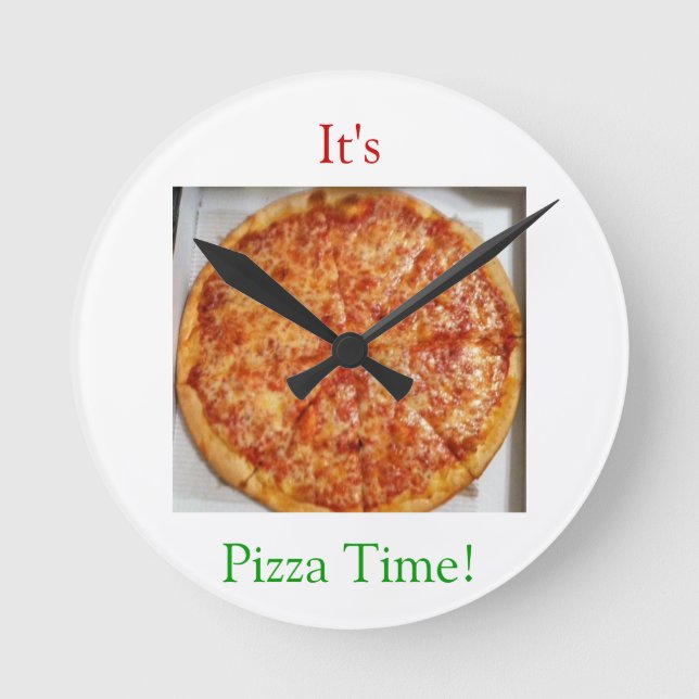 It's Pizza Time! Round Clock (Front)