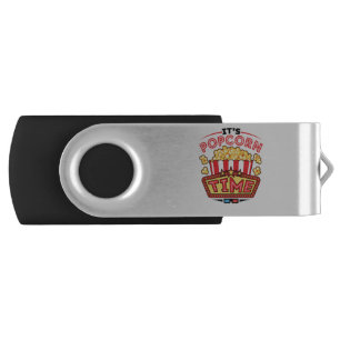 It's Popcorn Time Movie Cinema Lover Flash Drive