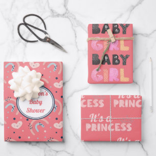 It's Princess Baby Girl Baby Shower Wrapping Paper Sheets
