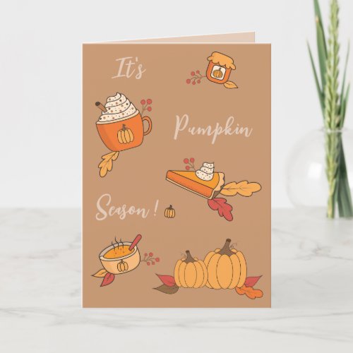 Its Pumpkin Season  Fall Greeting Card