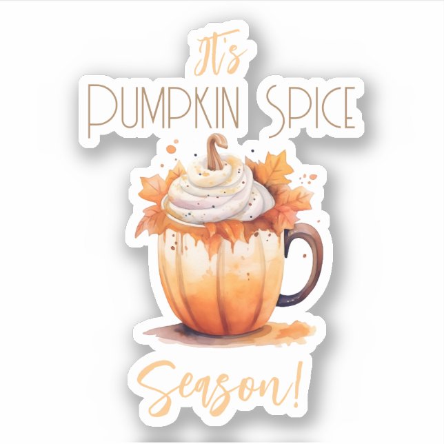 It's Pumpkin Spice Season Card Sticker (Front)