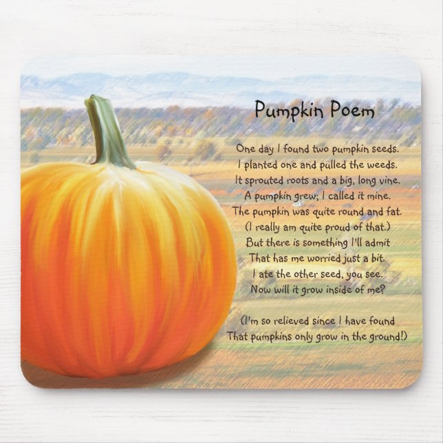 It's Pumpkin Time - Pumpkin Poem Mouse Pad (Front)