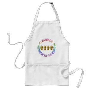 It's quadruplets! adult apron