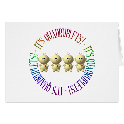 It's quadruplets! cards (Front Horizontal)