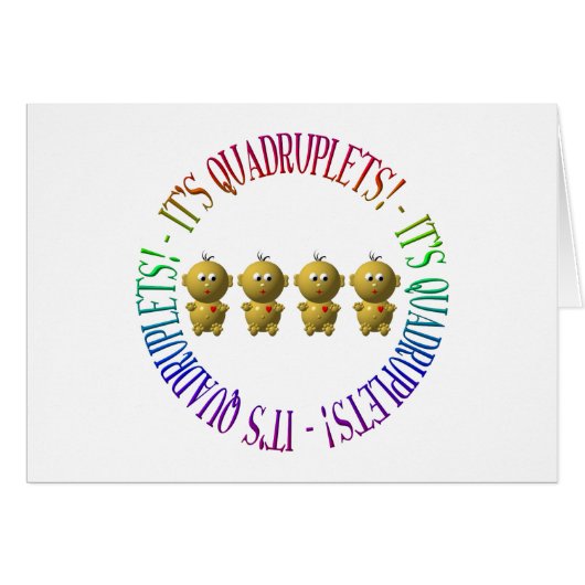 It's quadruplets! cards (Front Horizontal)