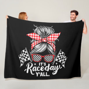 It's Race Day Y'all Racing Fleece Blanket