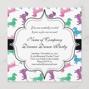 It's Raining Dachshunds Invitation