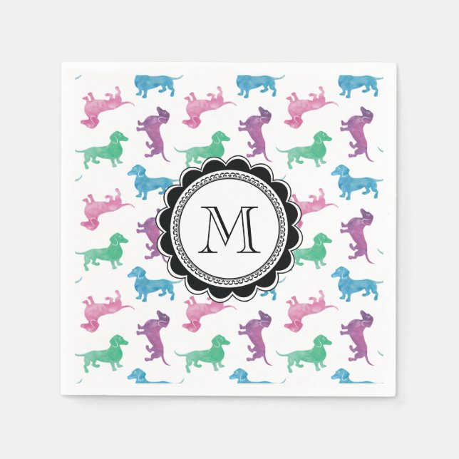 It's Raining Dachshunds Paper Napkins (Front)