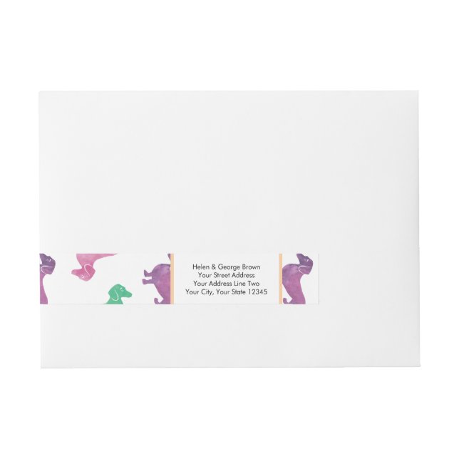 It's Raining Dachshunds Wrap Around Address Label (Front)