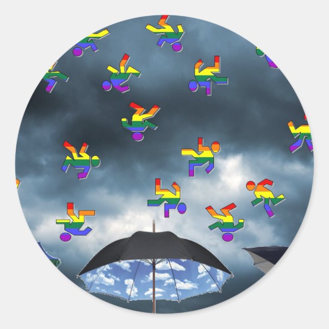 It's Raining Men! Classic Round Sticker (Front)