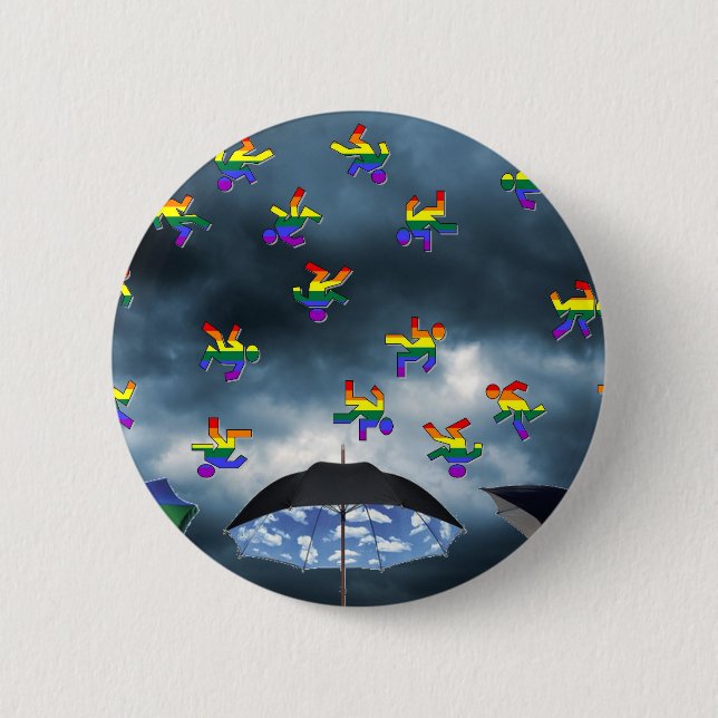 It's Raining Men! Pinback Button (Front)