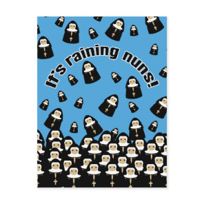 It's Raining Nuns Postcard