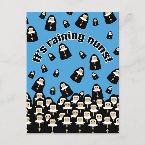 Its Raining Nuns Postcard