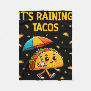 It's Raining Tacos Funny Taco Lovers Kids Girls Bo Fleece Blanket