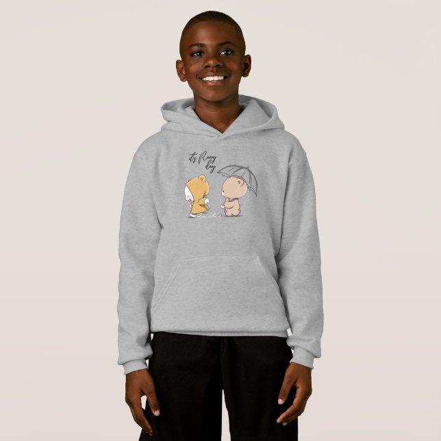 It's rainy day | Kid's Hoodie (Front Full)