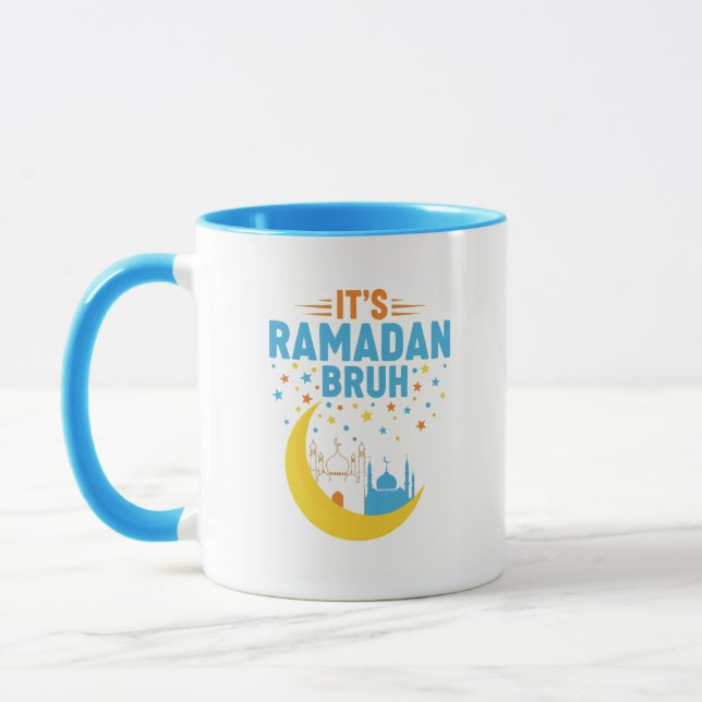 It's Ramadan Bruh Muslim Ramadan Mubarak Eid Men  Mug (Left)