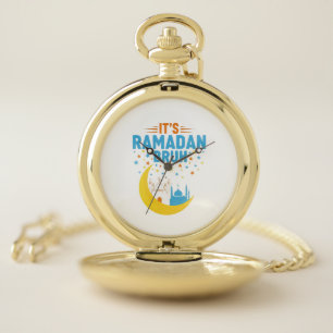 It's Ramadan Bruh Muslim Ramadan Mubarak Eid Men Pocket Watch