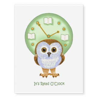 It's Read O'clock Temporary Tattoos