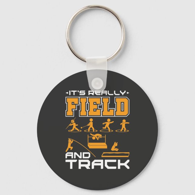 It's Really Field and Track Thrower Jumper  T-Shir Keychain (Front)