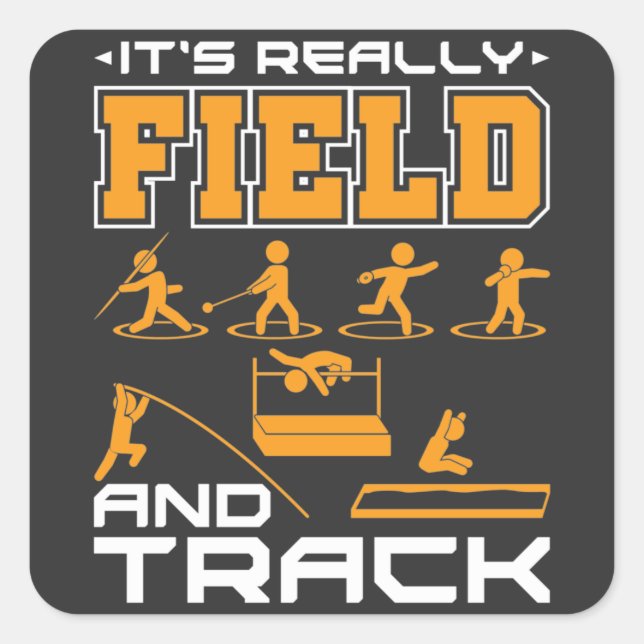 It's Really Field and Track Thrower Jumper  T-Shir Square Sticker (Front)