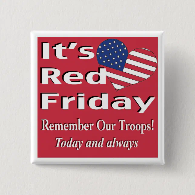 It's Red Friday Button | Zazzle