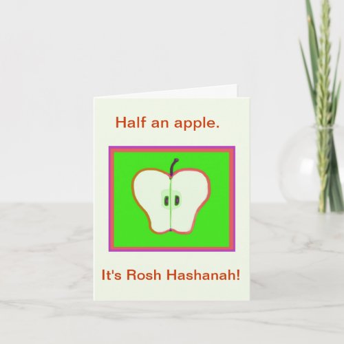 Its Rosh Hashanah Half an Apple Holiday Card