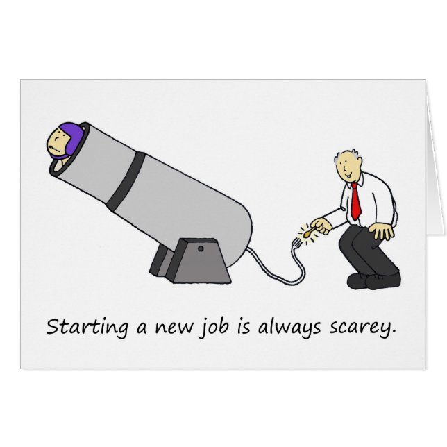 It's Scarey Starting a New Job Circus Cannon Cards (Front Horizontal)