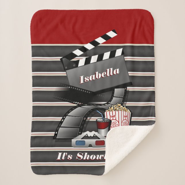 It's Showtime Cinema Sherpa Blanket (Front)