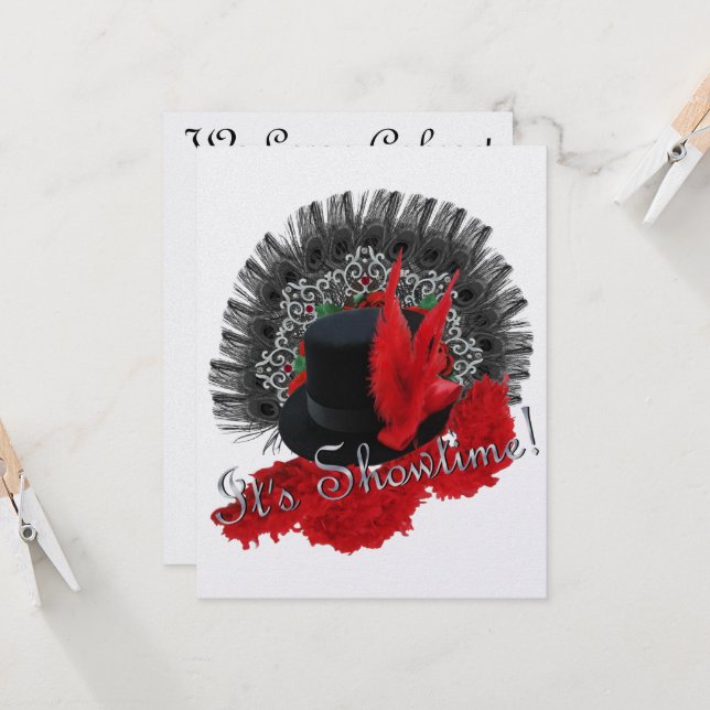 It's Showtime! Invitation (Front/Back In Situ)