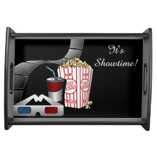 It's Showtime! Movie Film Strip & Popcorn Serving Tray