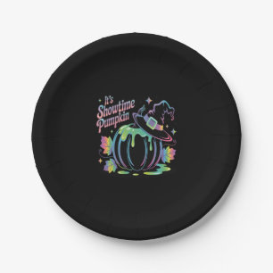 It's Showtime Pumpkin Hat Pumpkin Paper Plates