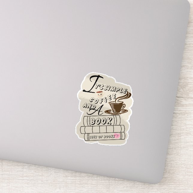 It's Simple Coffee and A Book Sticker (Detail)